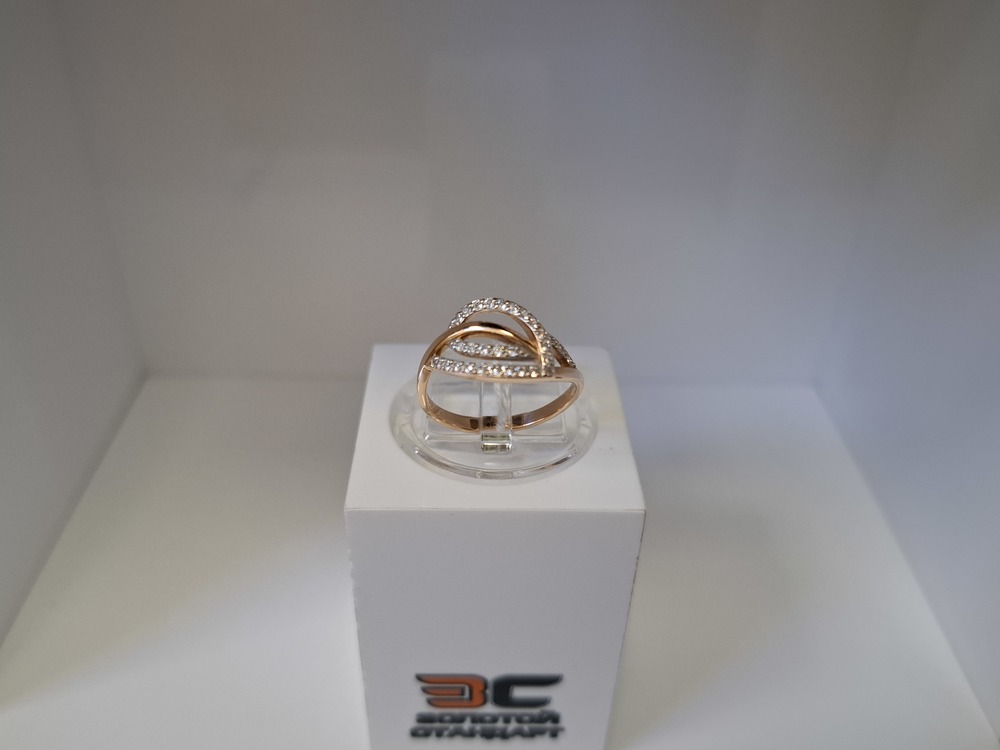 КОЛЬЦО С КАМНЯМИ (Au 585)