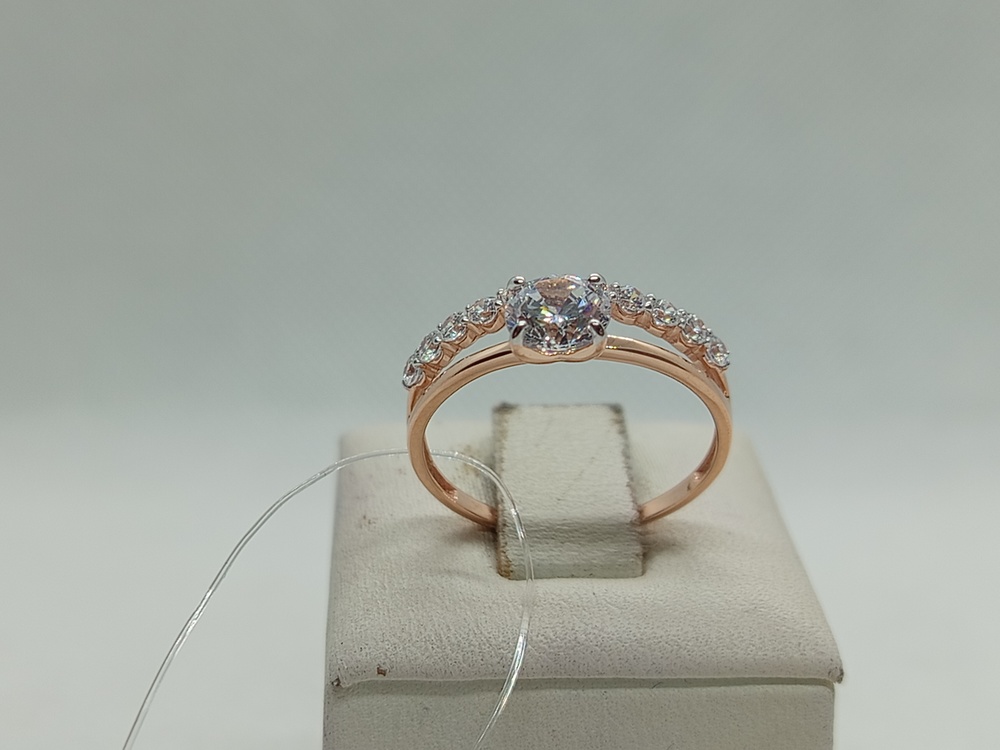 КОЛЬЦО С КАМНЯМИ (Au 585)