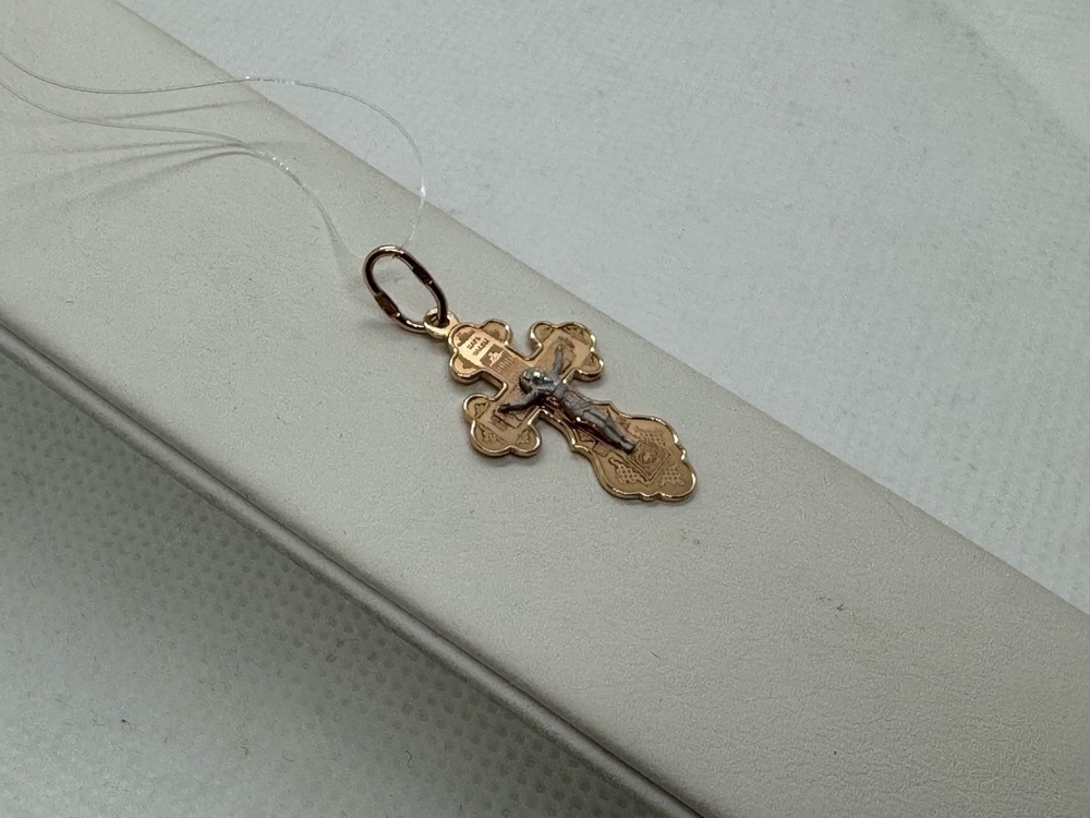 ПОДВЕСКА КРЕСТ без камня (Au 585)