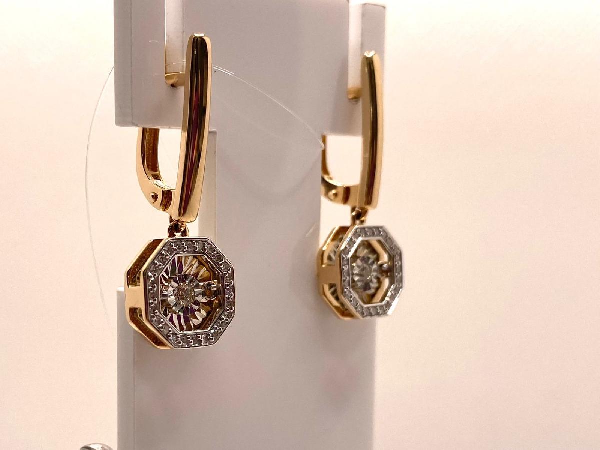 СЕРЬГИ БРИЛЛИАНТ (Au 585)