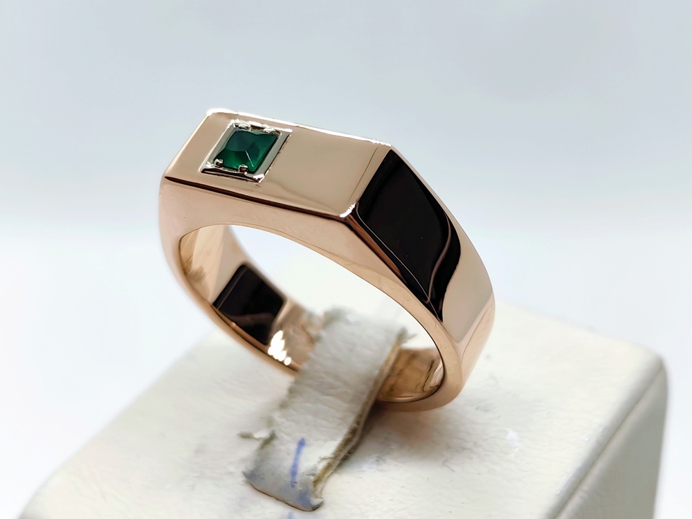 31-0309-О КОЛЬЦО ПЕЧАТКА с камнем (Au 585)