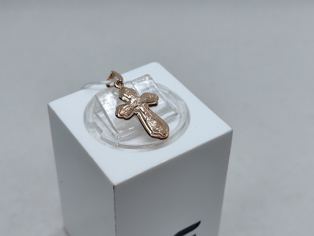 ПОДВЕСКА КРЕСТ БЕЗ КАМНЯ (Au 585)