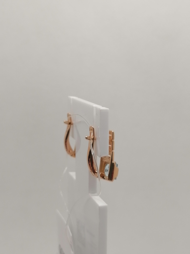 728704 СЕРЬГИ С КАМНЕМ (Au 585)