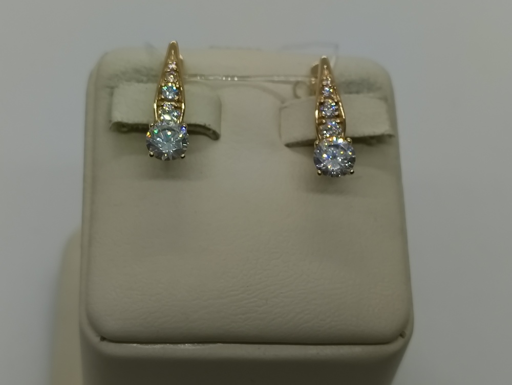 СЕРЬГИ С КАМНЯМИ (Au 585)