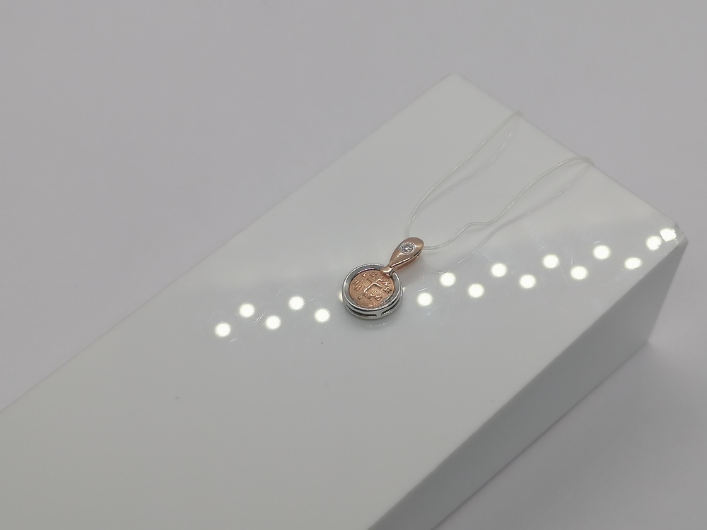 ПОДВЕСКА ИКОНА С КАМНЕМ (Au 585)