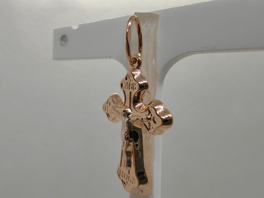 ПОДКБК585 ПОДВЕСКА КРЕСТ БЕЗ КАМНЯ (Au 585)