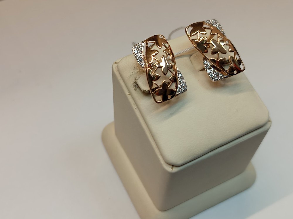 СКМИ585 СЕРЬГИ С КАМНЯМИ (Au 585)