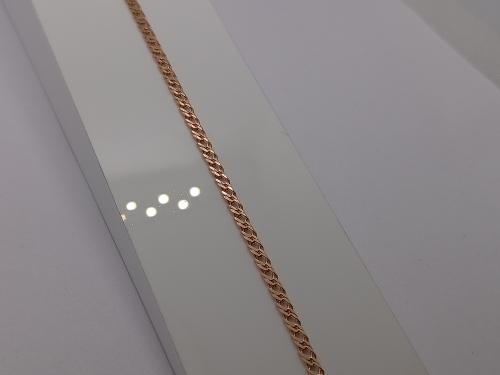 БРАСЛЕТ ПОЛНОВЕСНЫЙ Ромб двойной (Au 585)