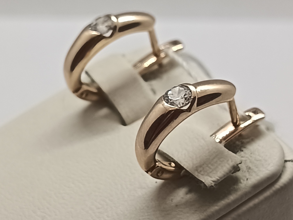 СЕРЬГИ С КАМНЕМ (Au 585)