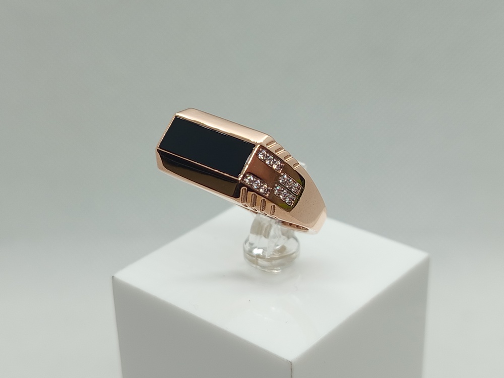 КОЛЬЦО ПЕЧАТКА с камнями (Au 585)