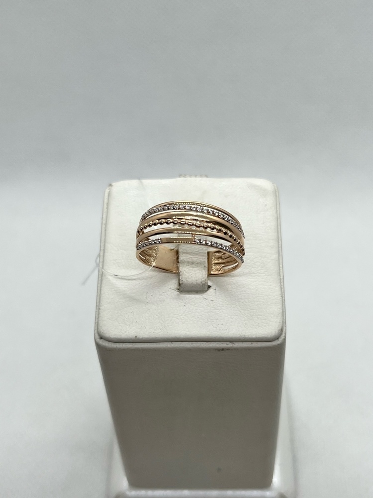 КОЛЬЦО С КАМНЯМИ (Au 585)