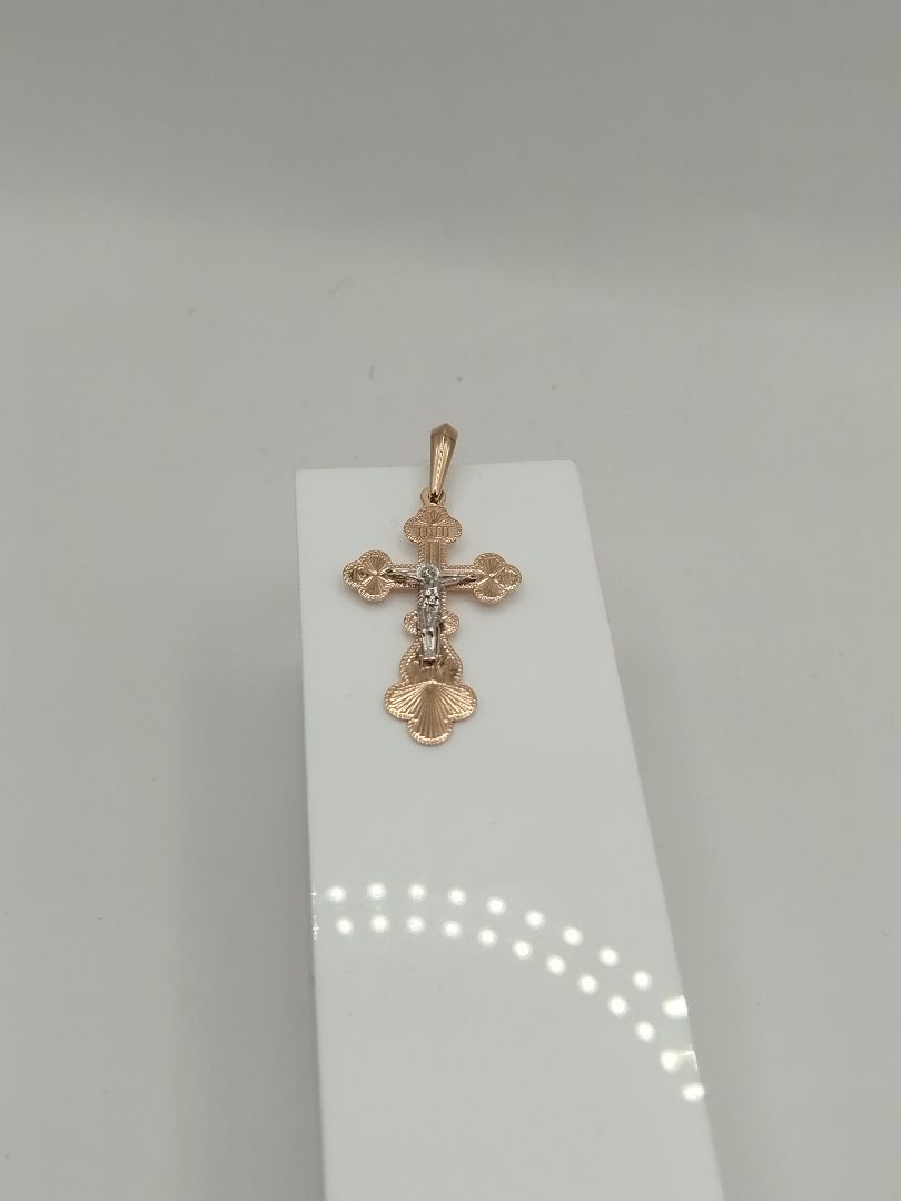 ПОДВЕСКА КРЕСТ без камня (Au 585)