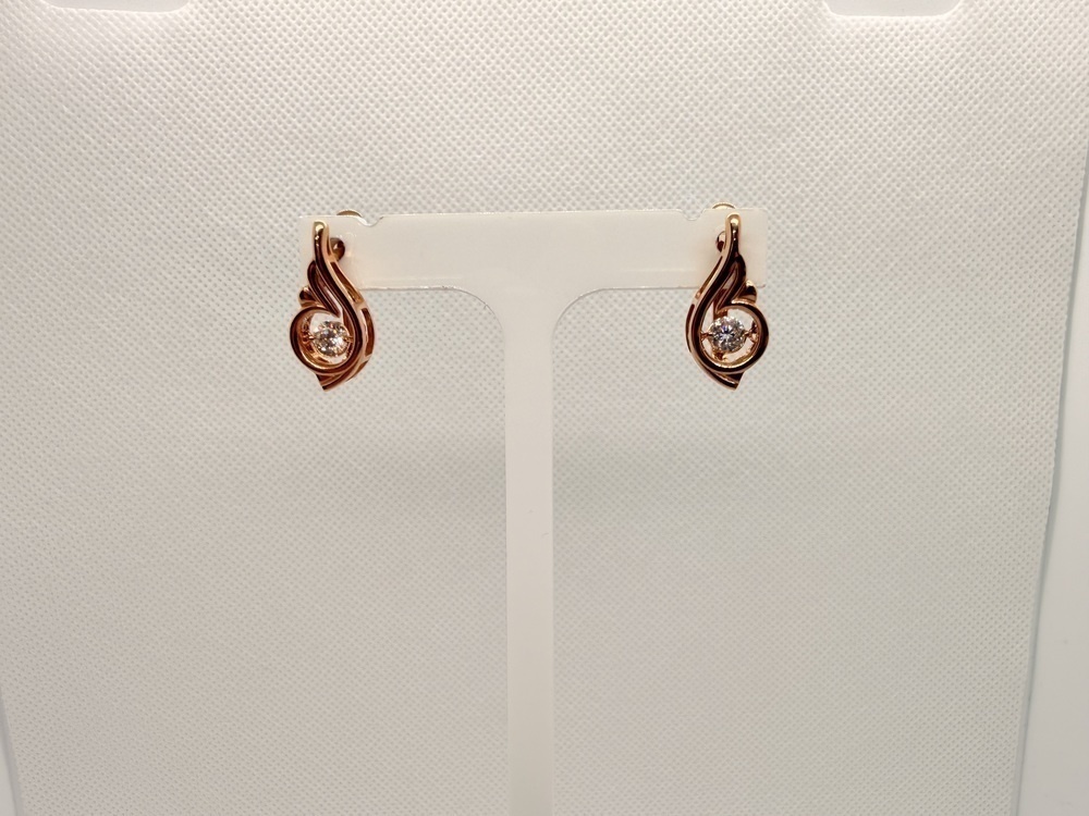 СЕРЬГИ С КАМНЕМ (Au 585)