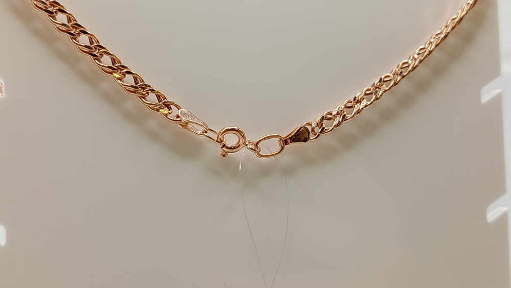 ЦЕПЬ ПУСТОТЕЛАЯ Ромб двойной (Au 585)