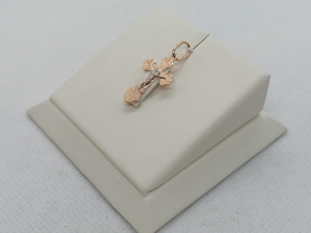 ПОДКБК585 ПОДВЕСКА КРЕСТ БЕЗ КАМНЯ (Au 585)