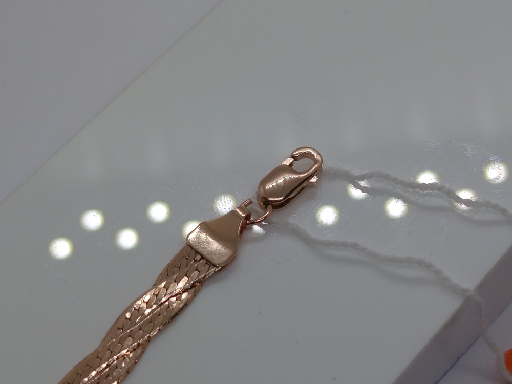 БРАСЛЕТ ПОЛНОВЕСНЫЙ Косичка(монреаль) Au 585