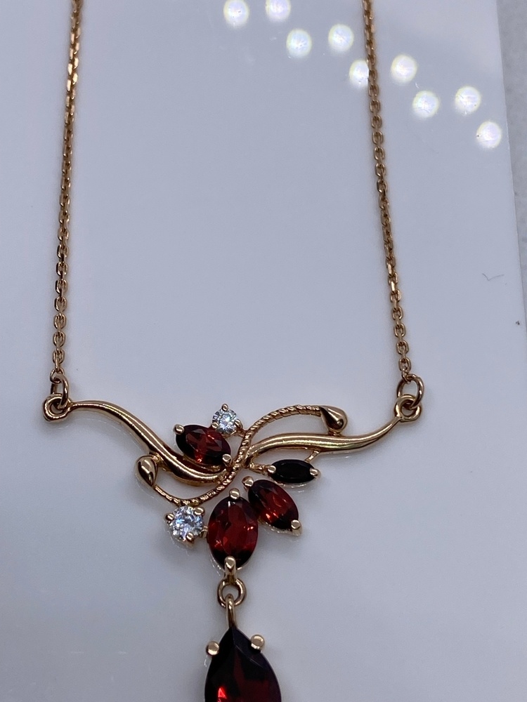 КОЛЬЕ С КАМНЯМИ Au 585