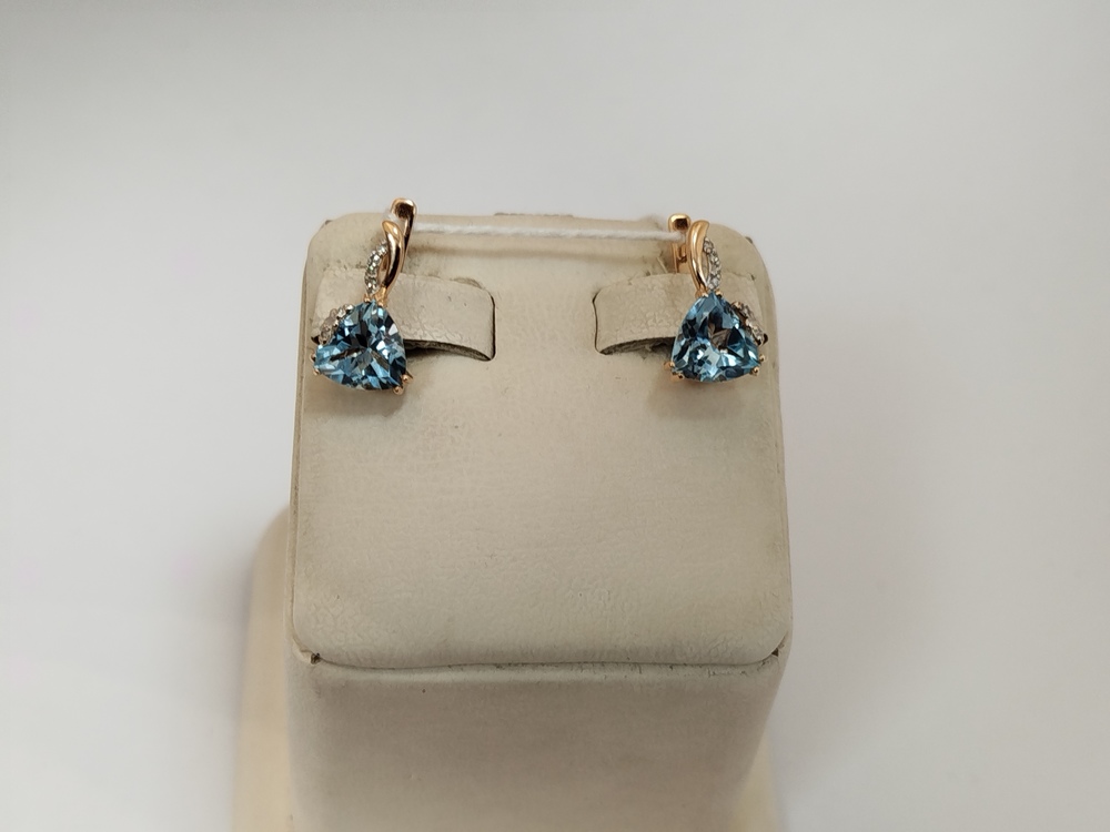 СКМИ585 СЕРЬГИ С КАМНЯМИ (Au 585)