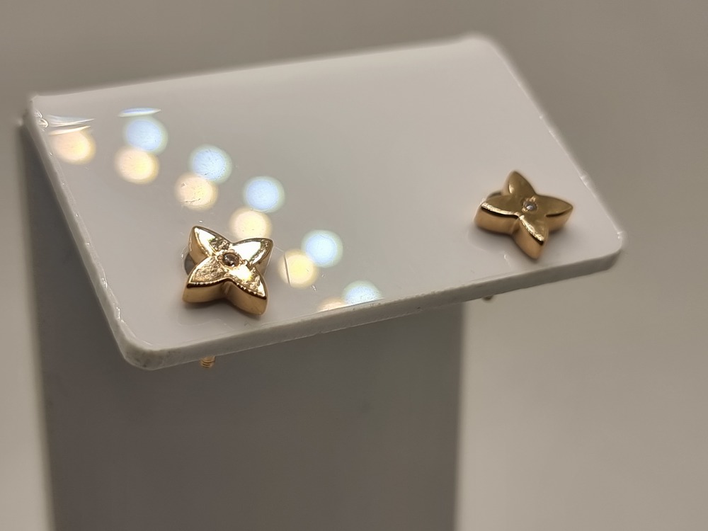 СЕРЬГИ ПУСЕТЫ с камнем (Au 585)