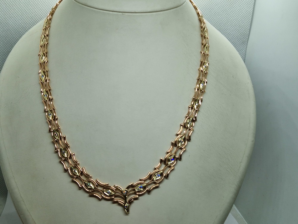 КОЛЬЕ С КАМНЯМИ Au 585