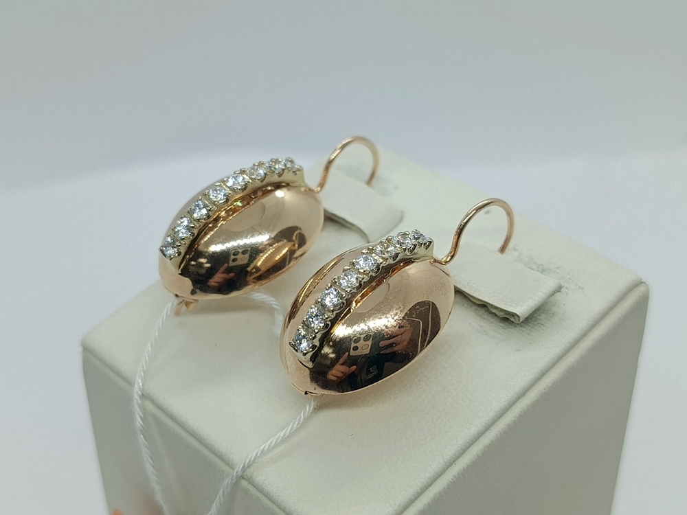 СКМИ585 СЕРЬГИ С КАМНЯМИ (Au 585)