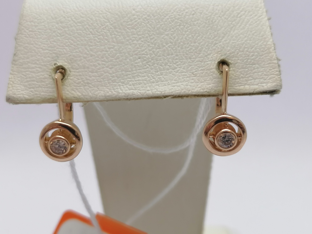 СЕРЬГИ С КАМНЕМ (Au 585)