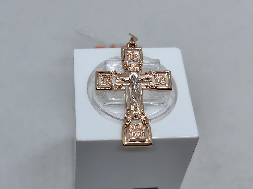 ПОДКБК585 ПОДВЕСКА КРЕСТ БЕЗ КАМНЯ (Au 585)
