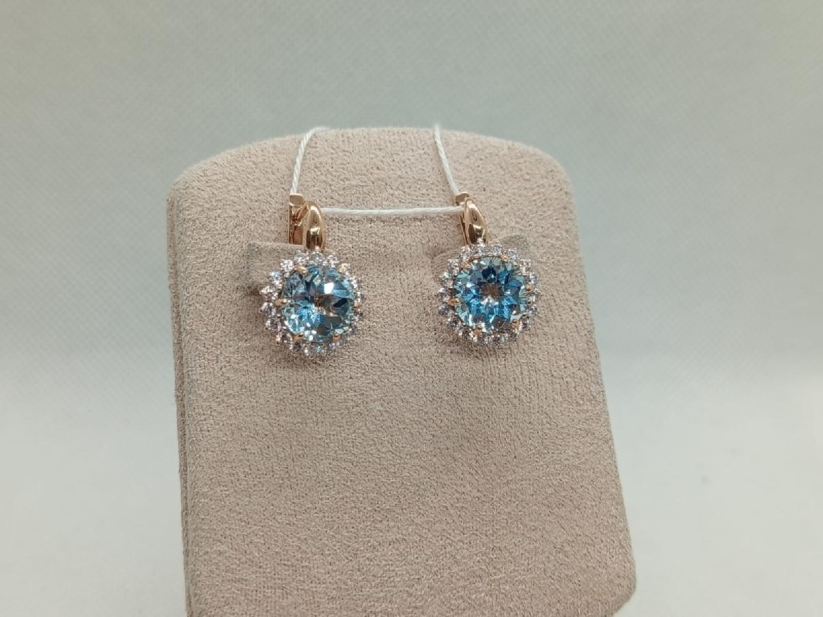 СЕРЬГИ С КАМНЯМИ (Au 585)