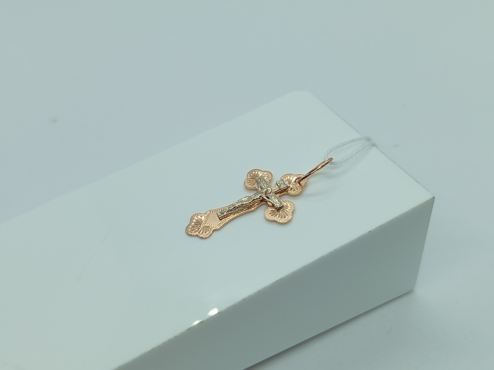 ПОДВЕСКА КРЕСТ БЕЗ КАМНЯ (Au 585)