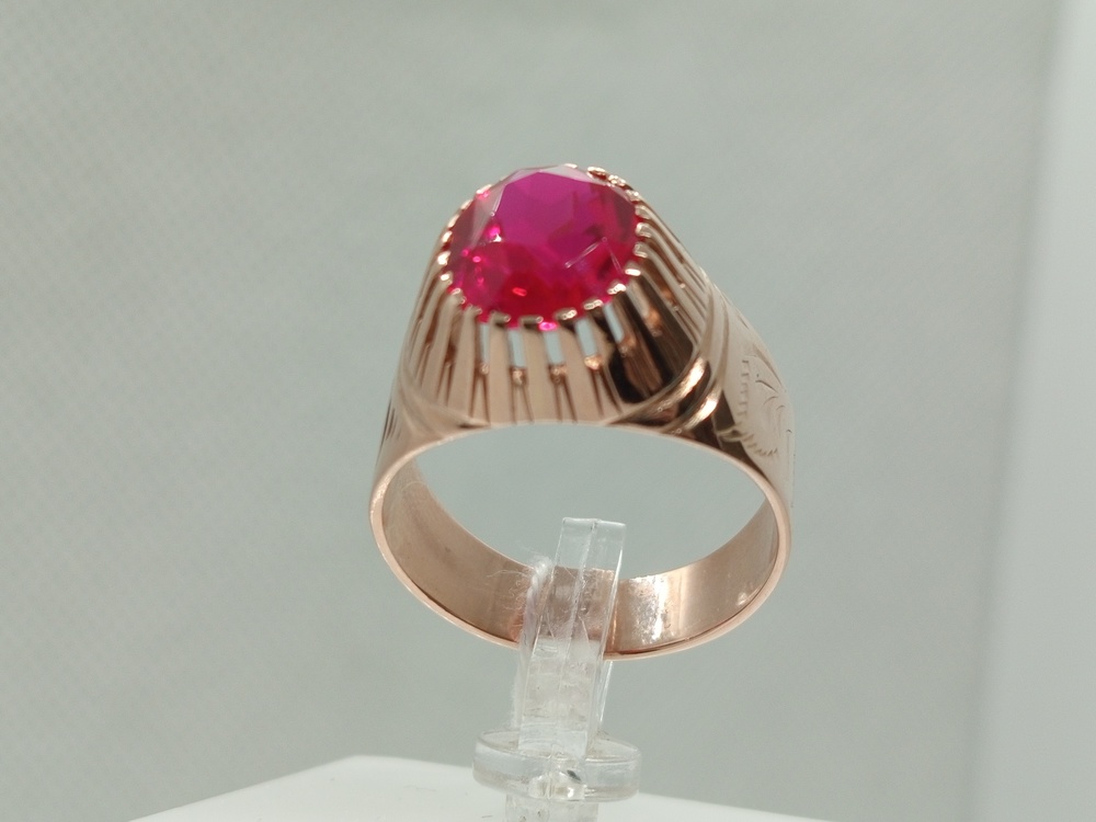 КОЛКМ583 КОЛЬЦО С КАМНЕМ (Au 583)