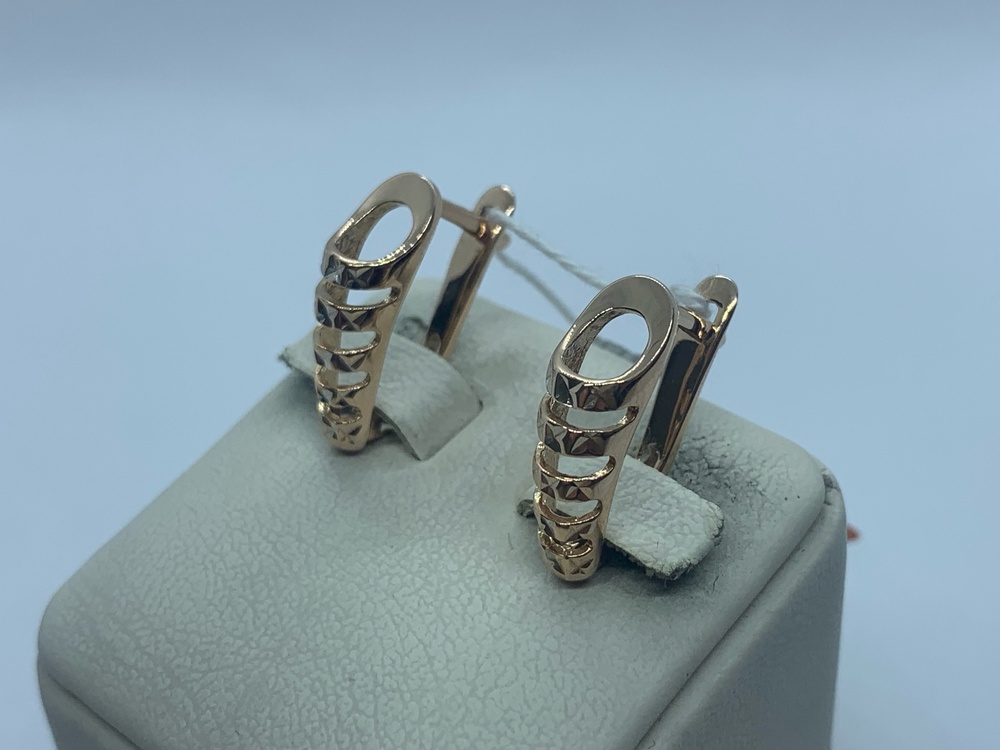 СЕРЬГИ БЕЗ КАМНЯ (Au 585)