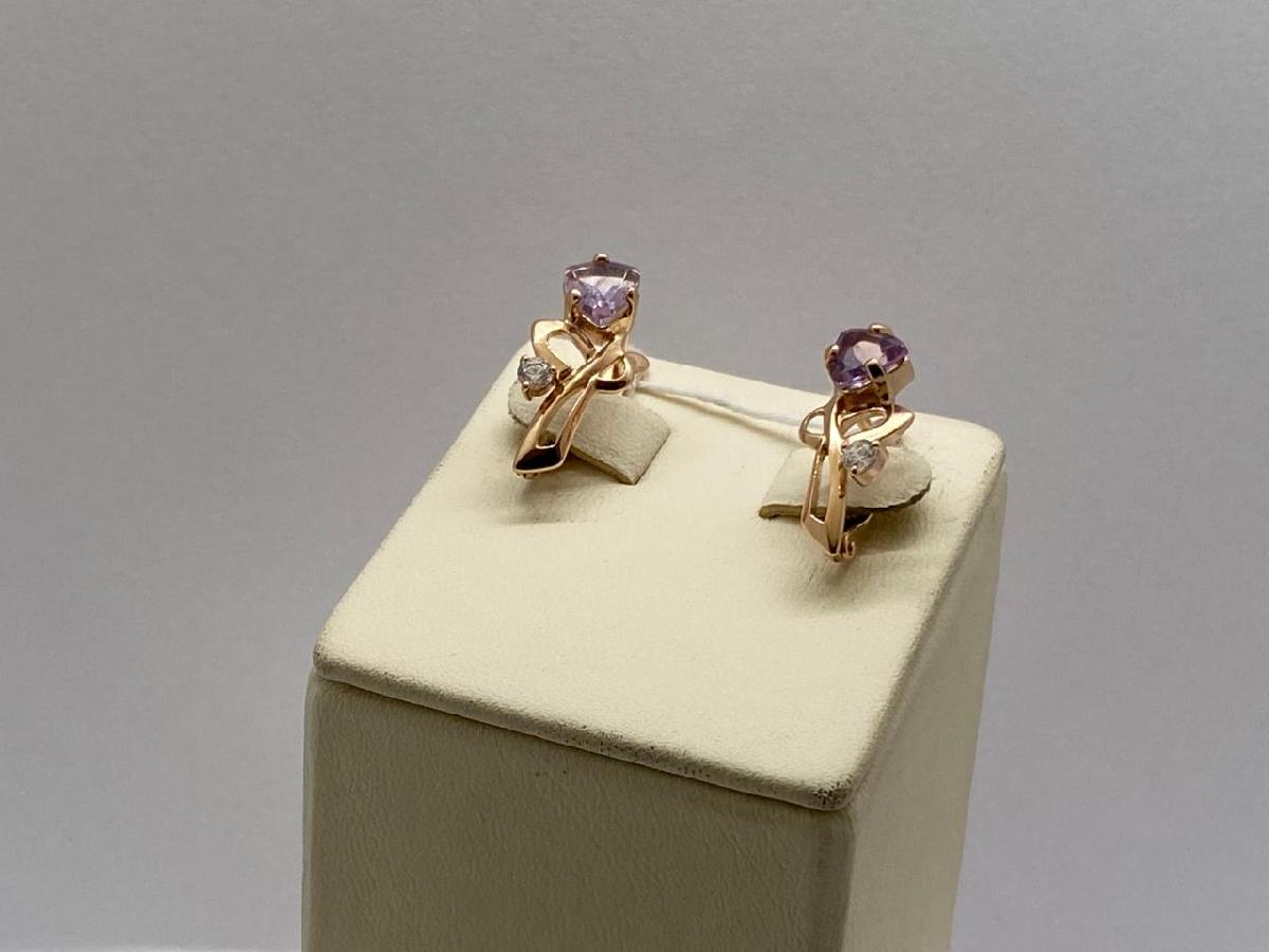 СЕРЬГИ С КАМНЯМИ (Au 585)