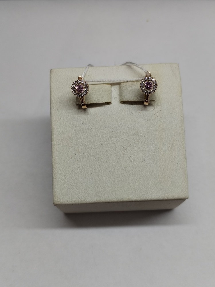 СКМИ585 СЕРЬГИ С КАМНЯМИ (Au 585)