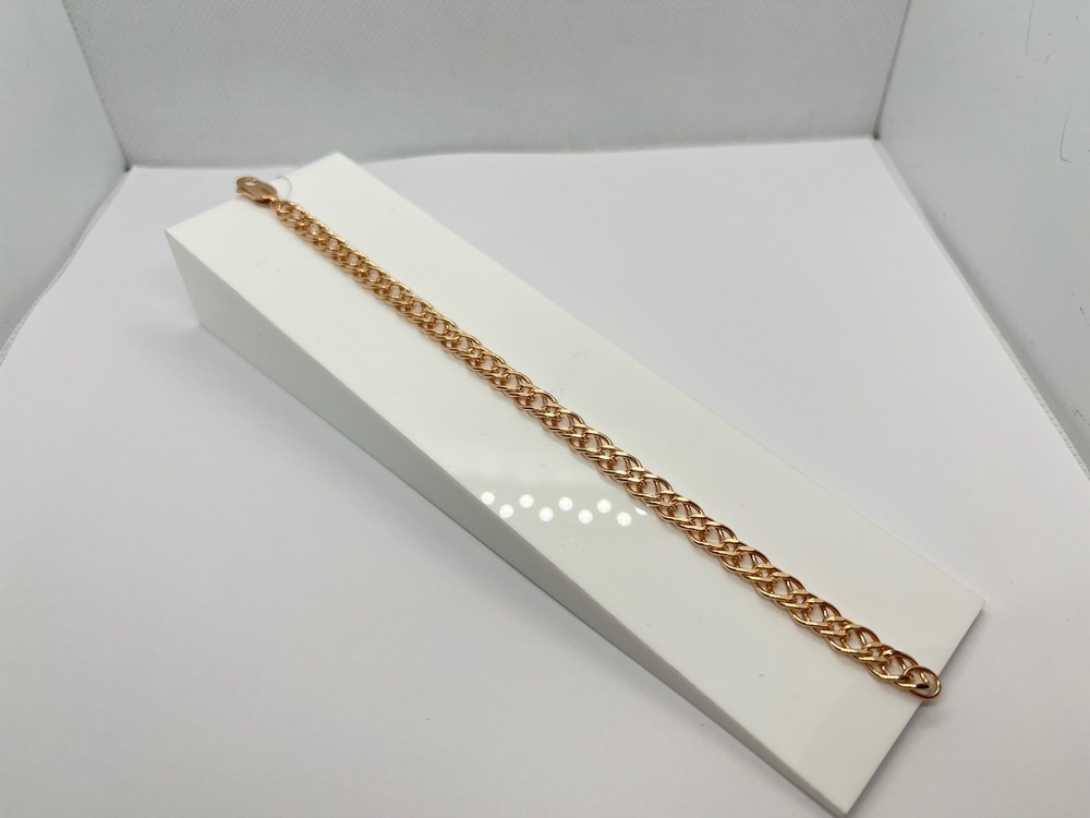 БРАСЛЕТ ПУСТОТЕЛЫЙ Ромб двойной (Au 585)