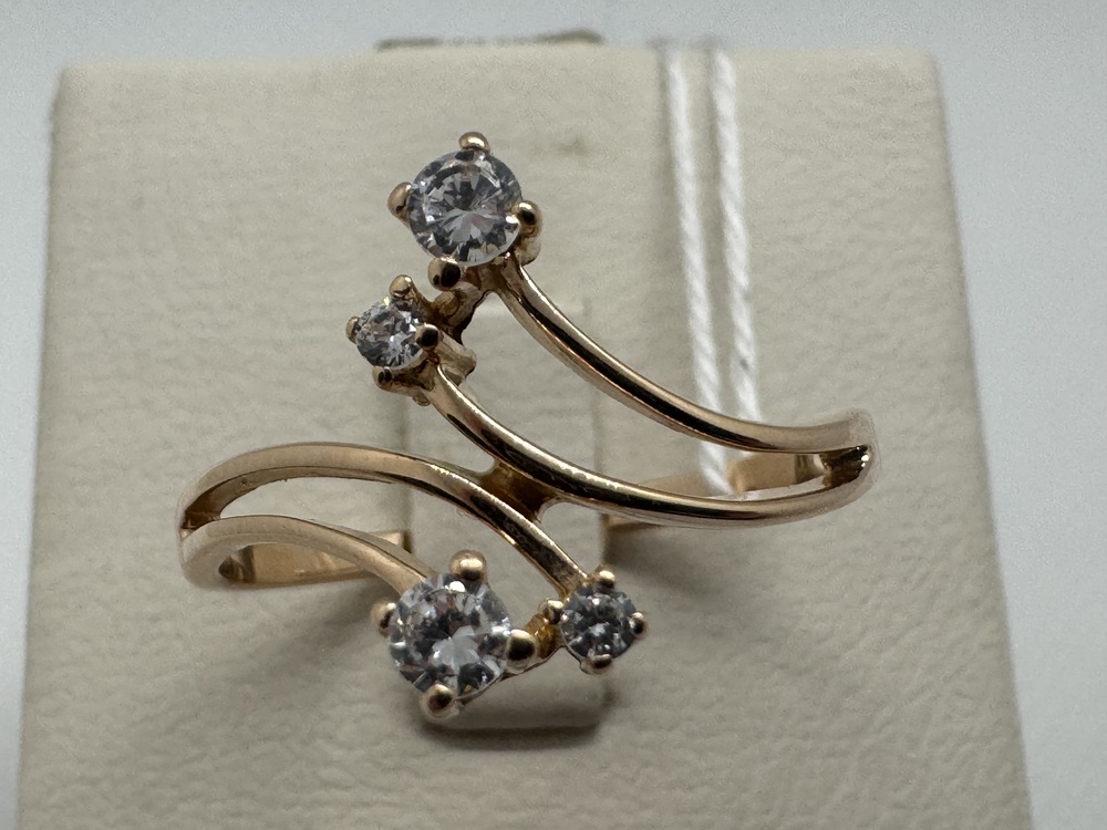 КОЛЬЦО С КАМНЯМИ (Au 585)