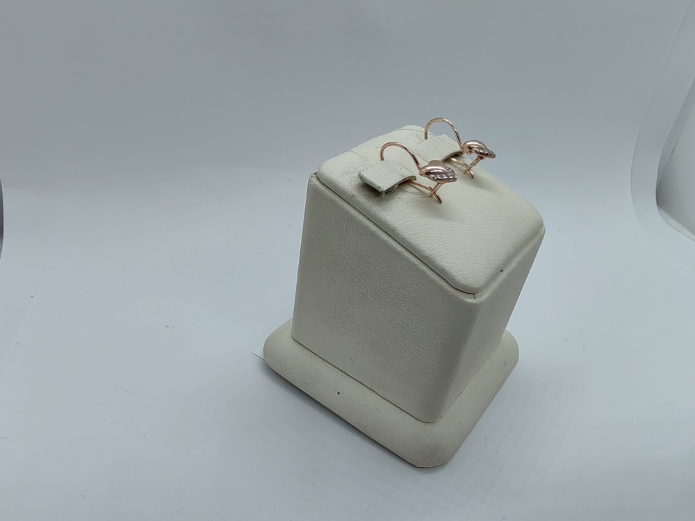 СЕРЬГИ ПЕТЕЛЬКА с камнями (Au 585)