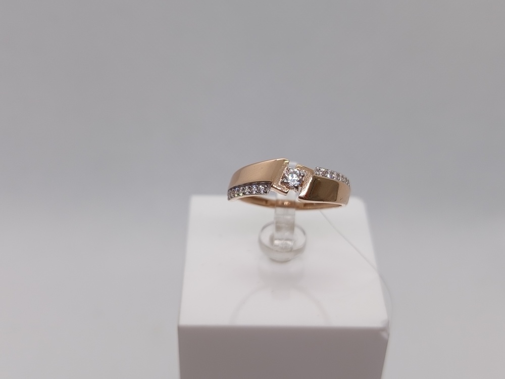 КОЛЬЦО С КАМНЯМИ (Au 585)