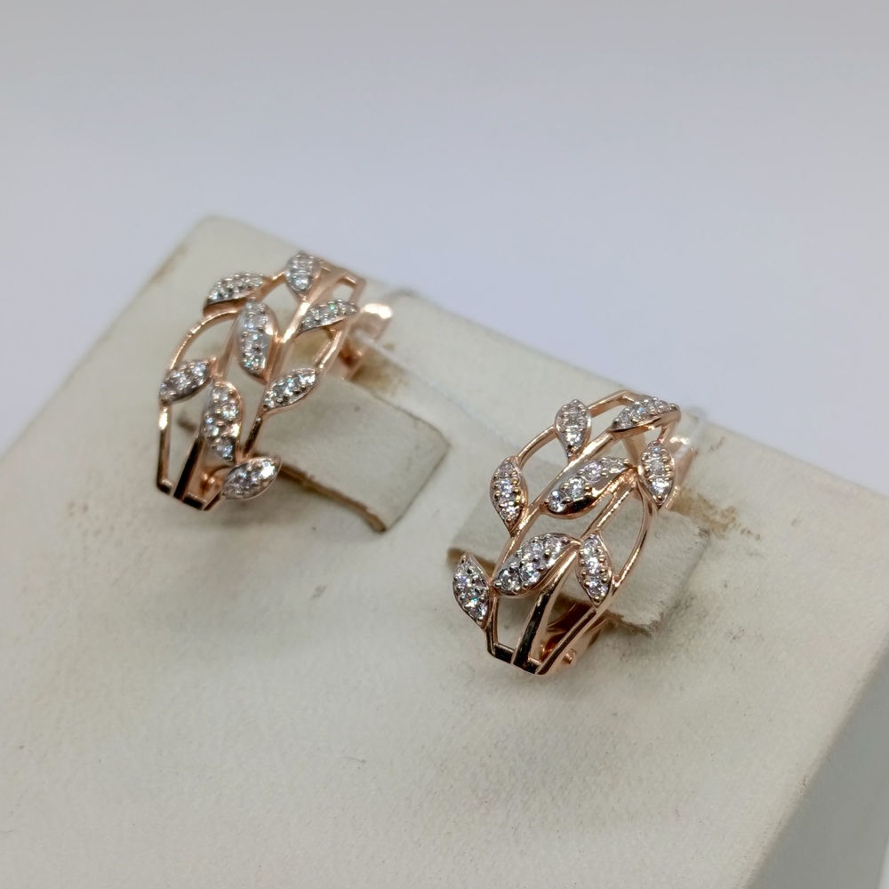 СКМИ585 СЕРЬГИ С КАМНЯМИ (Au 585)