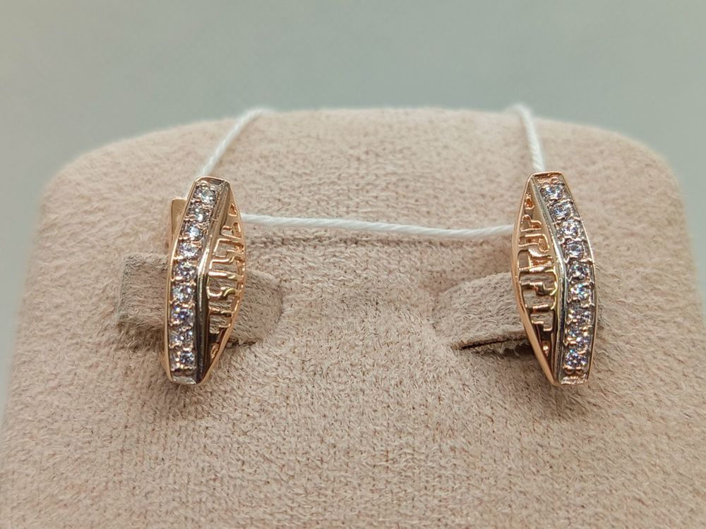 СКМИ585 СЕРЬГИ С КАМНЯМИ (Au 585)