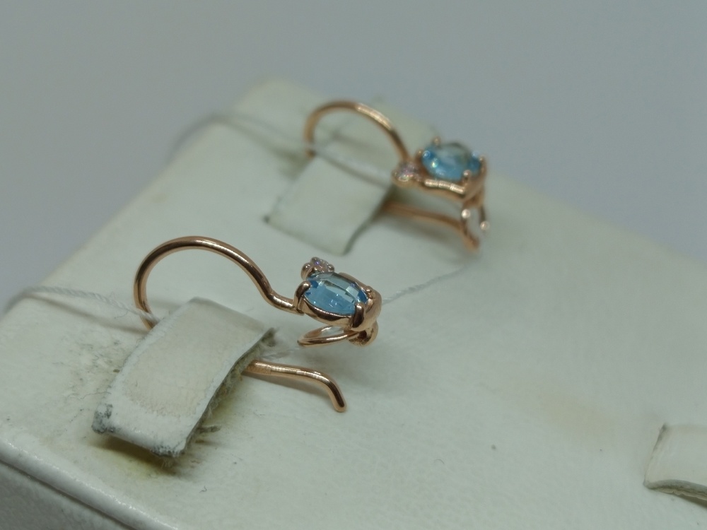 СКМИ585 СЕРЬГИ С КАМНЯМИ (Au 585)