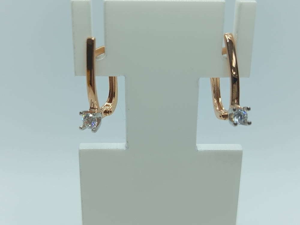 СЕРЬГИ С КАМНЕМ (Au 585)