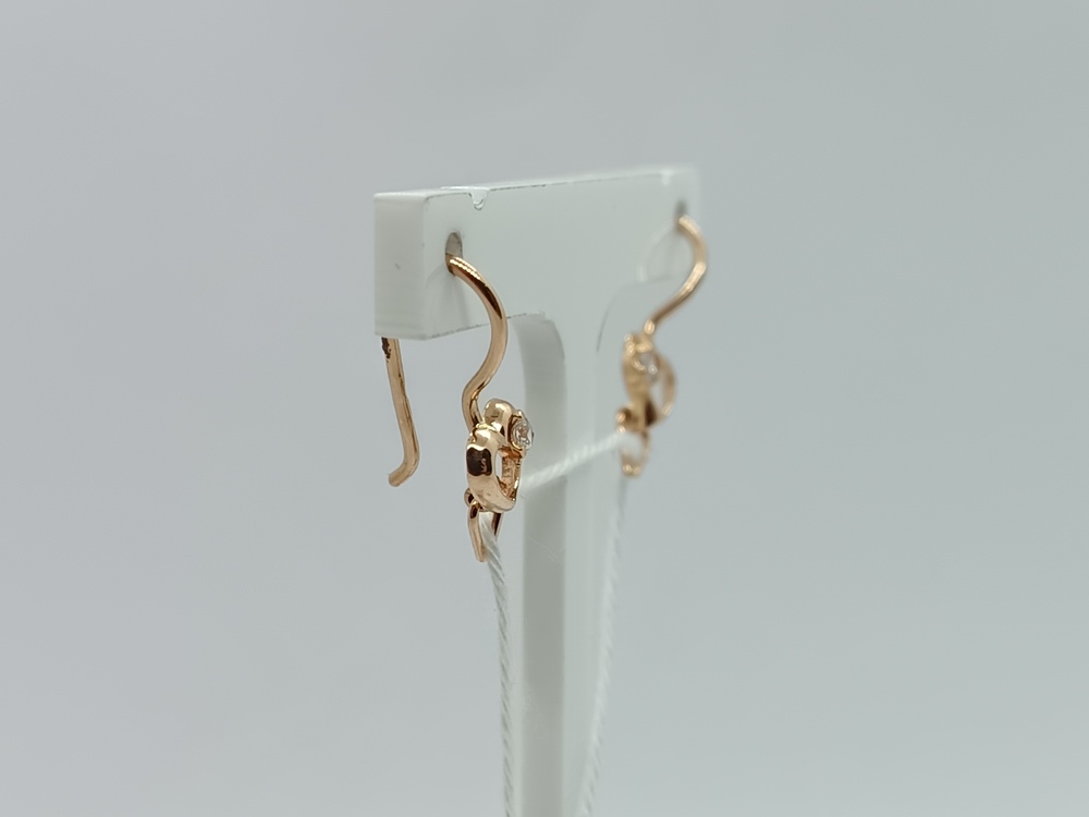 СКМ585 СЕРЬГИ С КАМНЕМ (Au 585)