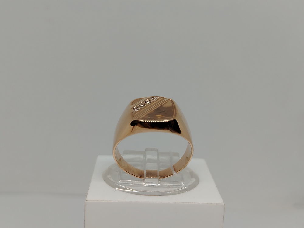 ПЕЧАТКА С КАМНЯМИ (Au 585)