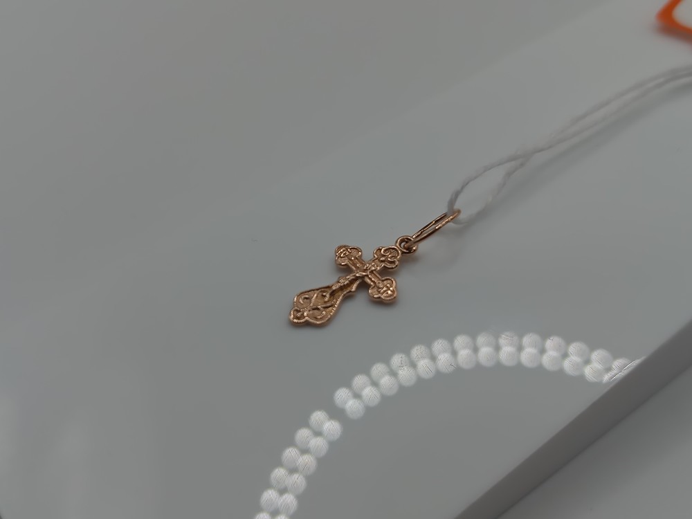 ПОДКБК585 ПОДВЕСКА КРЕСТ БЕЗ КАМНЯ (Au 585)