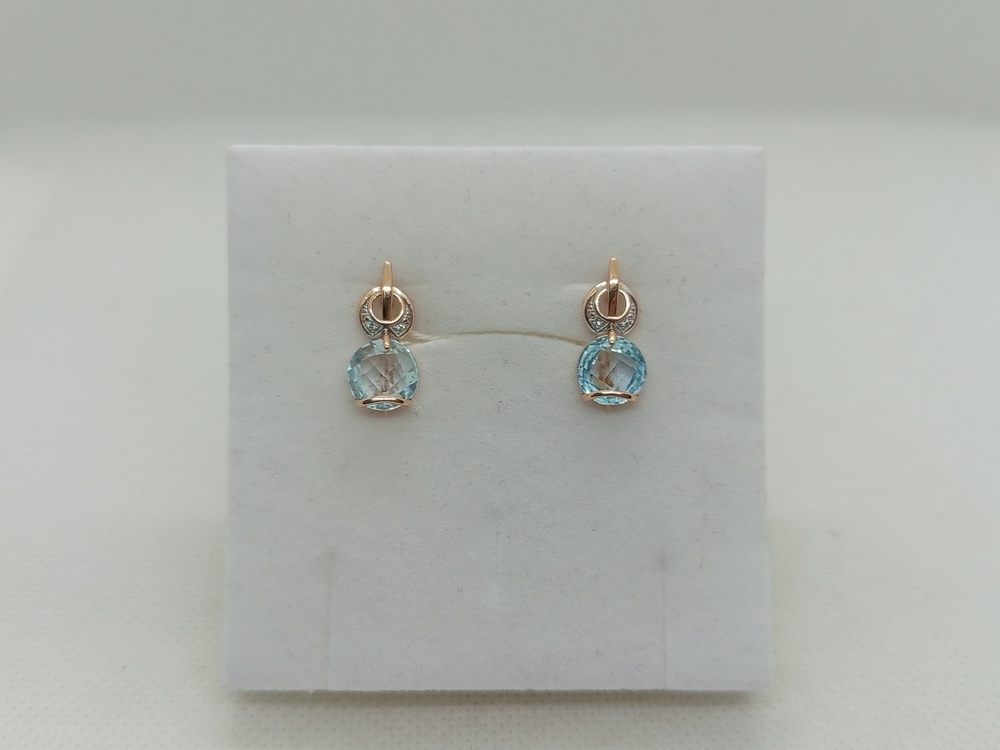 СКМИ585 СЕРЬГИ С КАМНЯМИ (Au 585)