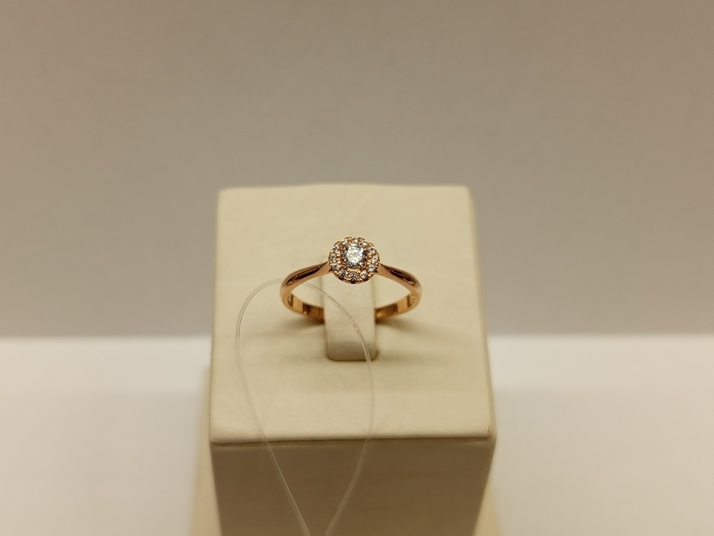 КОЛЬЦО С КАМНЯМИ (Au 585)