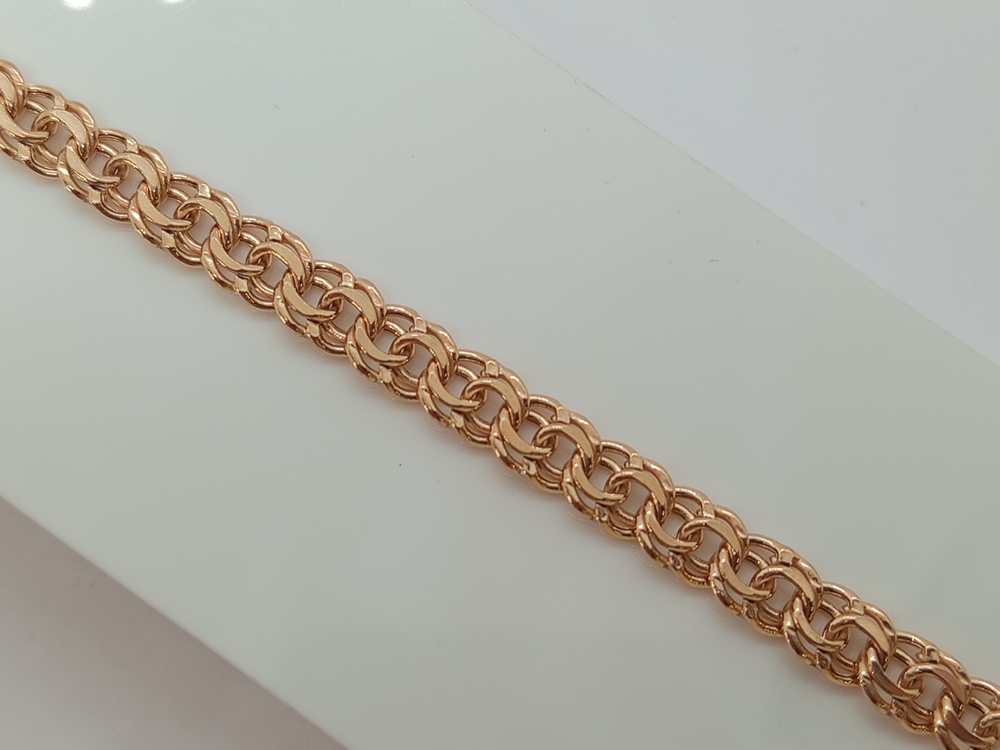 БРАСЛЕТ ПУСТОТЕЛЫЙ Бисмарк (Au 585)