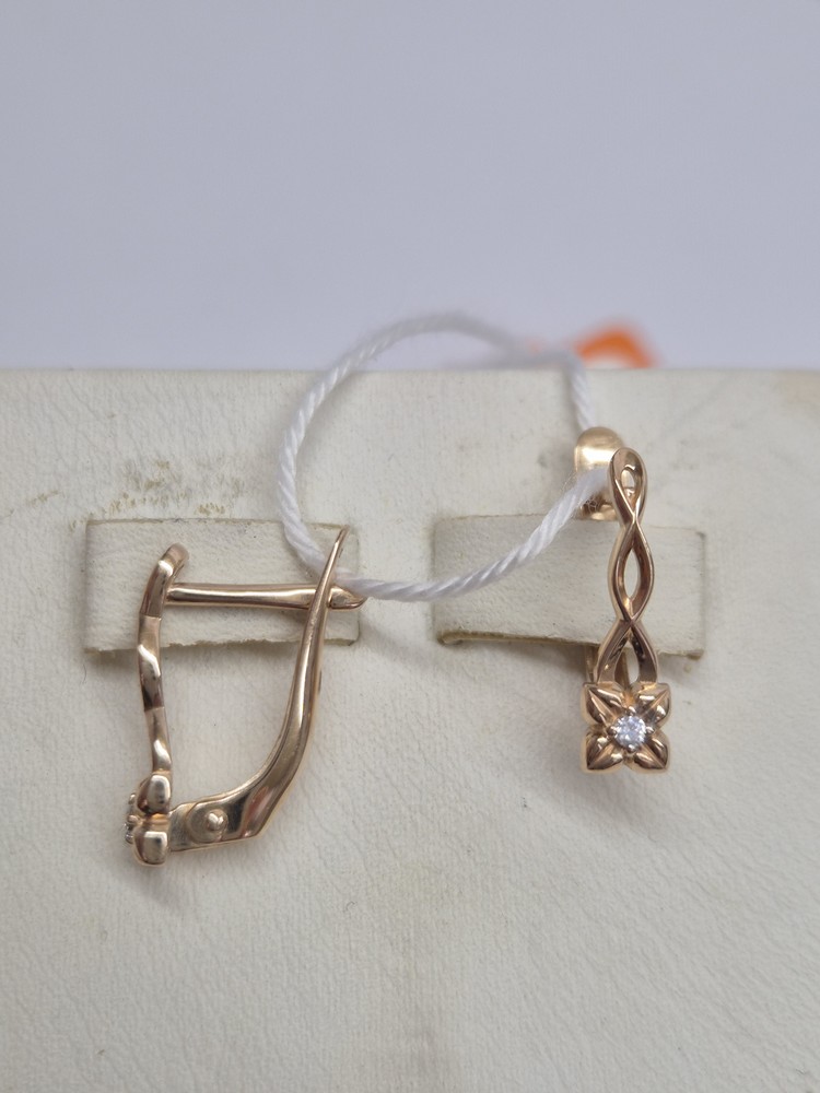 СЕРЬГИ С КАМНЕМ (Au 585)