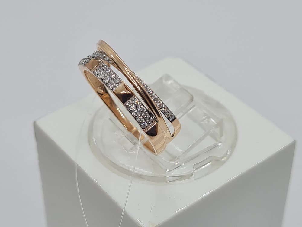 КОЛЬЦО С КАМНЯМИ (Au 585)