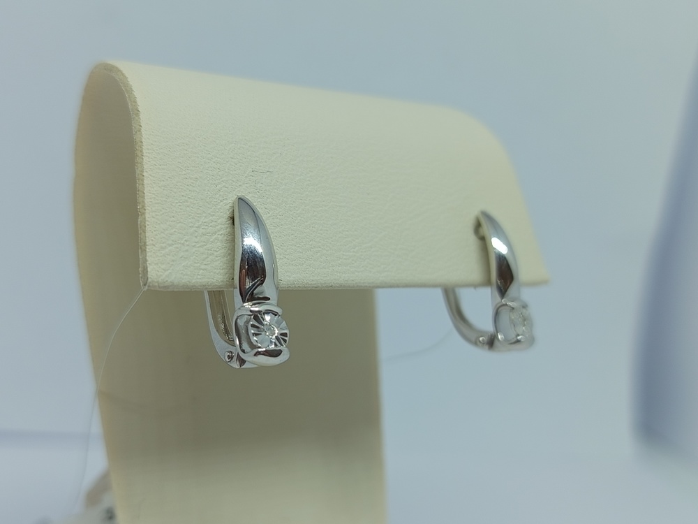 СЕРЬГИ БРИЛЛИАНТ (Ag 925)